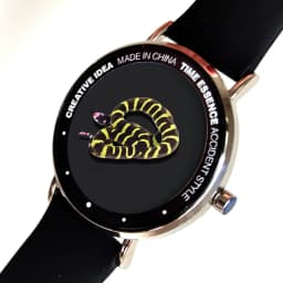 Creative Design Ultra-thin Quartz Watch Animal: Snake Silicone Watch Strap Diameter 40mm Waterproof