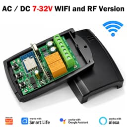 Universal Works With Tuya 433MHz Garage Gate Remote Control Receiver 433.92MHz Fixed Rolling Code Wifi Smart Switch Module Relay