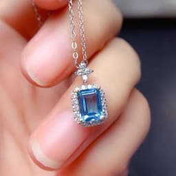 Big Bling Water Drop Pendant Real 925 Sterling Silver Long Chain Necklace for Women Fashion Jewelry Cute Statement Necklace