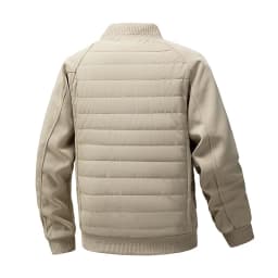 Men Black Khaki Green Solid Color Simple Basic Casual Trendy Daily Zipper Parkas Winter New Fashion American Style Male Coats