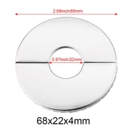 1Pcs Stainless Steel Water Pipe Wall Covers Self-Adhesive Shower Faucet Decorative Cover Chrome Finish Bathroom Accessories