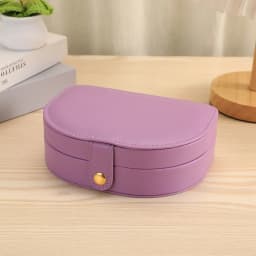 1pcs Single Layer Storage Box Ladies Travel Leather Jewelry Box Classic Black Pure White Fashion Brown Storage Box