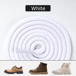 1 Pair Round Shoe Laces For Martin Shoes Sneakers Shoelaces Solid Boots Shoelace Solid Weaving Wear-resistant Shoestring