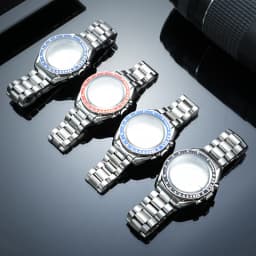 Stainless Steel Moon Watch Case Mod Kit for SWATCH & OMEGA Moonswatch 42mm Dial Metal Case Bracelet Watch Accessories NO Movemen