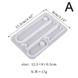 4/5 Cavities Bookmark Silicone Mold Epoxy Resin Casting Mould For DIY Crystal Epoxy Resin Book Decoration Crafts Accessories