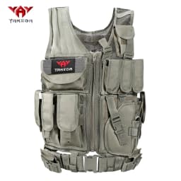 YAKEDA High Strength Wear-Resistant Tear-Resistant Mesh Breathable Hunting Vest Double-Layer Tear-Resistant Fabric