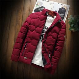 Autumn Winter Jacket Men Thicken Warm Cotton-padded Mens Jackets Slim Fit Stand Collar Youth Winter Jackets and Coats For Me