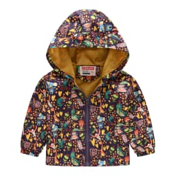 Boys and Girls Wind Cap Coat Assorted Cartoon Pattern Printed Zipper Coat Children Spring Wear