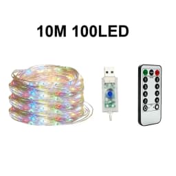 1M 2M 3M 5M 10M Copper Wire LED String Fairy Lights Holiday Battery-operated Garland for Christmas Tree Wedding Party Decoration
