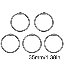 5Pcs Alloy Binder Rings Set Assorted Sizes Gold Color Loose Leaf Rings Multipurpose Book Rings for Office School DIY Crafts