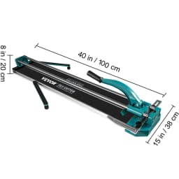 SucceBuy Manual Tile Cutter Laser Positioning Double Rails W/ Supporting Feet Professional Push Knife for Cutting Porcelain