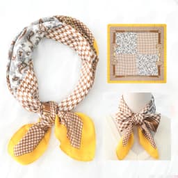 Luxury Paisley Print Small Square Scarf Simulated Silk Thin Neck Scarf Mature Style Sunscreen Headscarf For Women 70*70cm
