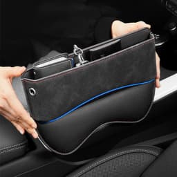 Suede Seat Side Storage Pocket for Car Seat Gap Filler Organizer Box Pu Leather Car Crevice Stowing Tidy Interior Accessories
