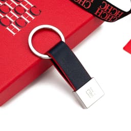 CH Leather Keychain Fashionable Simple Unique Printed Design Fashion Keychain Gifts Jewelry Niche High-end Luggage Accessories