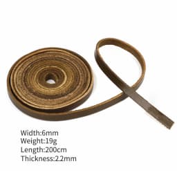 1 Roll 2 Meters DIY Genuine Leather Strips for Bag Accessories Belt Handle Crafts Making Cow Leather Strap Braided Threads