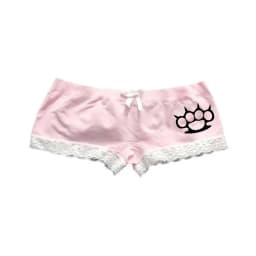 Y2K American Style Pink Cute Cat Paw Print Shorts Hot Pants with Bow and Lace Trim for Dance Summer Gothic Trendy Women Clothing