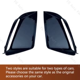Front Lower Bumper Fog Light Lamp Cover Strip Molding Decorative Lid For Audi RS6 2011-2018 Foglight Black Trim