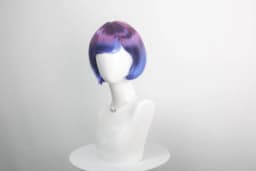 Colorful Gradient Wave Synthetic Wig for Women with Bangs Anime Party Cosplay Birthday Party Wig Stylish Long Hair Accessory