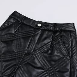 ZUZK Black PU Leather Thick Bermuda Shorts For Women Winter Warm Long Shorts Motorcycle Punk High Waist Bermuda Femme