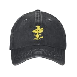 Snoopy Joe Cool Baseball Caps Vintage Distressed Denim Cartoon Headwear Unisex Style Outdoor Activities Adjustable Fit Caps Hat