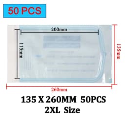 200/100/50PCS Self Sealing Sterilization Pouches Self-adhesive Clean Bags Tattoo Nail Art Grade Paper Dental Tattoo Accessories