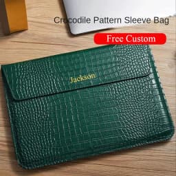 Unisex Custom Letter Envelope Leather Laptop Sleeve for MacBook Air 13 Retina 13.3 14 15 Free Personalization Macbook Case Pouch