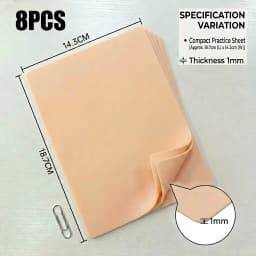 A4 Size Tattoo Practice Skin 3/1mm Double Side Silicone Permanent Makeup Eyebrow Synthetic Leather Training Fake Skin Accessory