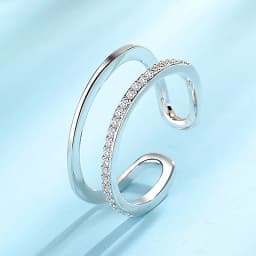 Original 925 Sterling Silver Ring High Quality Adjustable Opening AAA Zircon for Women Wedding Fine Fashion Jewelry Gift