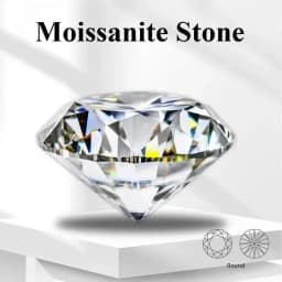 Lab Moissanite Stone Round Cut D Color VVS1 0.1ct-12ct Lab Grown Gemstone Charms for Jewelry Making Pass Diamond Tester