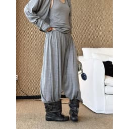 Summer Elastic Drawstring Wide-Leg Casual Pants, Loose And Drapey, Fresh Long Pants For Women