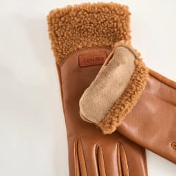 Women Winter PU Suede Keep Warm Touch Screen Gloves Fashion Splicing Drive Riding Light Not Bloated Elegant Temperament