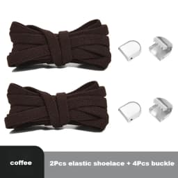 1Piar Rubber Band for Laces Elastic Laces Sneakers Shoelaces Without Ties End Locks College Style Shoestring Shoes Accessories