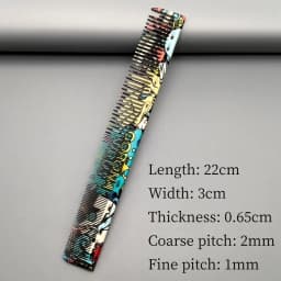 Hair Cutting Comb With Scale Cyan Yellow Ruler Haircut Combs Barber Shop Hairdressing Hairbrush Salon Styling Tools Y0521