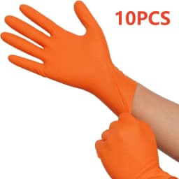 30/50PCS Black Nitrile Gloves Disposable 8Mil Thick Heavy Duty Industrial Safety Gloves Diamond Textured Mechanics Work Gloves