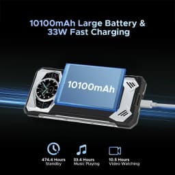 DOOGEE S200 Rugged Phone 5G Dimensity 7050 Octa Core 1.32" AMOLED Rear Display 12GB RAM+256GB ROM 100MP Camera 10100mAh 5G Phone