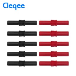 Cleqee P7023 10pcs 4mm Banana Socket Female Adapter Extension Insulated Banana Plug Coupler