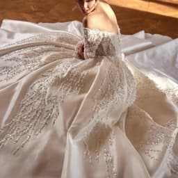 Elegant Wedding Dress Taffeta With Beading Satin Ball Gown Boat Neck Fullsleeve Bridedress Customized Vestido De Novia Lace Robe
