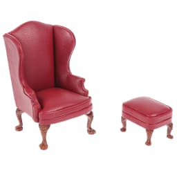 1:12 Dollhouse Wooden/Iron Fabric Double Single high-end Sofa Model Miniature Furniture Armchair Sofa Footstool Doll Decor Toy