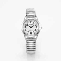 Simple Business Casual Couple's Watch with Elastic Strap and Arabic Numeral Dial, Quartz Watch for Men and Women