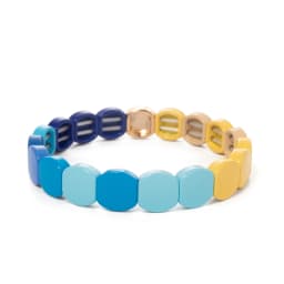 2025 Colorful Bangle For Women Boho Elastic Beaded 10mm Bracelets Enamel Jewelry