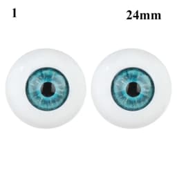 1Pair 22mm 30mm Realistic Half Round Craft Accessories Acrylic DIY Eyeballs Reborn Doll Eyes BJD Mini Easy Use Simulation