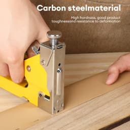Deli 3 in 1 Stapler Nail Gun Staple Heavy Duty Furniture Tool for Wood Stainless Steel Metal Carpentry Hand Tool for Home DIY