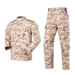 2026 Tactical Camo ACU Uniform Men 2Pcs Set Durable Wear-Resistant Training Security Duty Uniforms