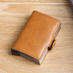 New Double Layer High Capacity Men ID Credit Bank Card Holder Wallet Anti Rfid Blocking Protected Magic Mini Small Money Wallets