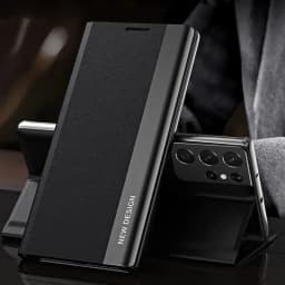 Luxury Leather Flip Case For Samsung Galaxy S25 S24 S23 S22 S21 S20 Ultra Plus S23 S21 S24 FE Note 20 Ultra 10 Plus Stand Cover