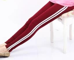 2026 95% Cotton Super Soft Side Striped Women Leggings Sports Outer Wear Pants Korean Fashionable Match High Quality Comfortable