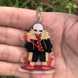 Anime Cosplay Accessories Undertale Sans Flowey Papyrus Asriel Keychain Game Key Chain Pendant Cartoon Badge Christmas Gifts
