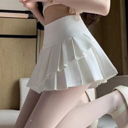 Irregular Pleated A Line Skirt Women Preppy Style High Waist Y2K Mini Skirts Woman Korean Girls Dancing Jk Skirts with Shorts
