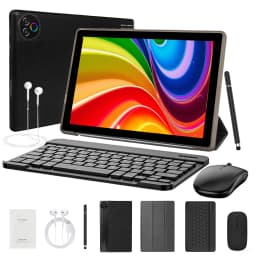 KB1001L 10.1 Inch Android 16 Tablet, Max 24GB(3GB+21GB) RAM 64GB ROM, A333 5-Core CPU, HD IPS Touch Screen 800*1280, 6000mAh Battery, 5MP+8MP Dual Camera, WiFi 6, Widevine L1, Face Unlock, Type-C, 1TB Expandable Storage,France Local Warehouse Fast Delive