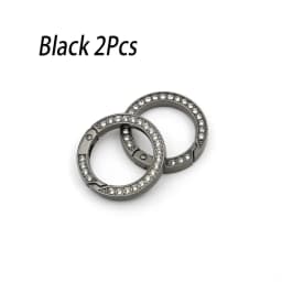 Spring O-Ring Buckle Clips, Alloy Trigger Spring Snap Hook Glossy Rhinestone Key Ring, Creative DIY Keychain Accessories